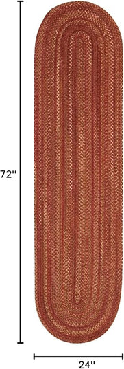 Capel American Heritage Spice 2' 0" X 6' 0" Runner Oval Braided Rug