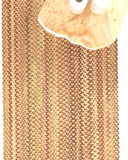 Capel American Heritage Harvest Gold 2' 0" X 6' 0" Runner Concentric Rectangle Braided Rug
