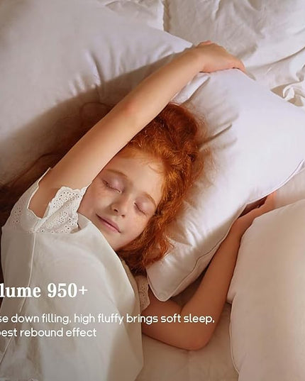 BHZ King Pillow Feather Down Hotel My King Pillow Bed Goose Pillows Alternative Luxury Pillows for Sleeping Side and Back Sleepers Soft Support Gifts White