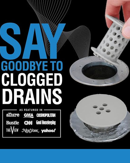 TubShroom the Revolutionary Tub Drain Protector Hair Catcher/Strainer/Snare, Gray (TSGRA454)