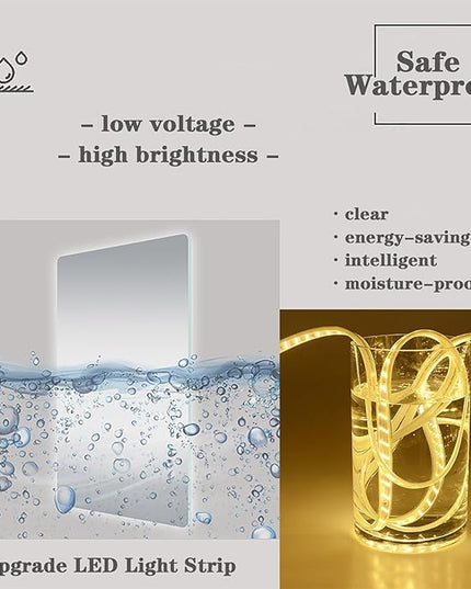 24" x 36" Frontlit & Backlit LED Bathroom Mirror, Frameless Vanity Wall Mirror with CRI90 Dimmable 3-Color Lighting, Anti-Fog, Memory, Plug-in/Hardwired Installation, ETL & UL Certified