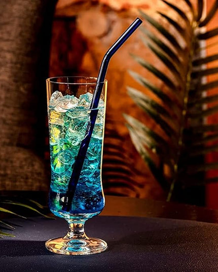 Krosno Pina Colada Cocktail Drinking Glasses, Set of 6, 10.1 oz, Avant-Garde Collection, Perfect for Alcoholic and Non Alcoholic Cocktails or Frozen Coffee, Dishwasher Safe, Made in Europe