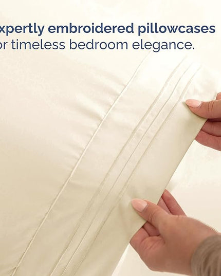 Twin Size 3 Piece Sheet Set - Comfy Breathable & Cooling Bed Sheets Set - Hotel Luxury Bedding for Women, Men, Kids, Teens, Boys & Girls - Deep Pockets, Ultra-Soft, Wrinkle Free - Oeko-Tex - Off White