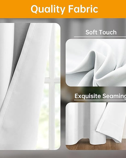 Room Divider Curtains Flexible Ceiling Tracks set Curtain track Ceiling Mount Blackout Curtain for Living Room Bedroom Ceiling Curtain Rod Privacy Divider Panel W180xH84 GreyishWhite Drape&Black rail