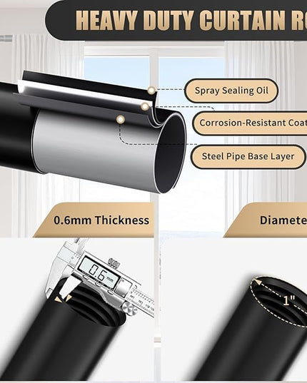 Vintage Gold Curtain Rod 36 to 72 Inches Curtain Rods for Windows Adjustable Heavy Duty Drapery Rod with Bird Finials for Living Room Bedroom
