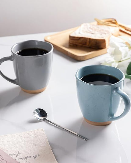 AmorArc 12oz Coffee Mugs, Ceramic Coffee Mugs set of 4 for Man, Woman, Dad, Mom, Modern Coffee Mugs with handle for Latte/Cappuccino/Milk/Cocoa. Dishwasher&Microwave Safe,Multi-Color