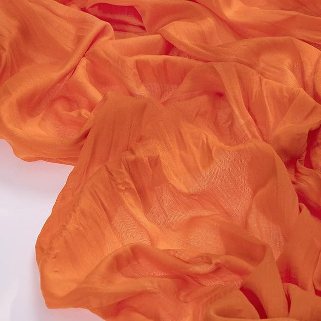Socomi Orange Christmas Cheesecloth Table Runner Boho Rustic Gauze 120 inch 10FT Cheese Cloth Runner for Wedding Party Baby Shower Birthday Home Decor Holiday Decorations