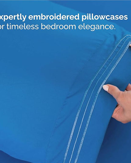 Twin XL Size 3 Piece Sheet Set - Comfy Breathable & Cooling Bed Sheets Set - Hotel Luxury Bedding for Women, Men, Kids, Teens, Boys & Girls - Deep Pockets, Soft, Wrinkle Free - Oeko-Tex - Royal Blue
