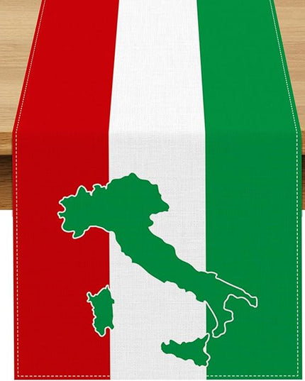 Italy Flag Table Runner Italian Themed Birthday Party Decoration Dining Room Home Kitchen Island Decor