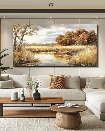 ERQINHUA Large Wall Decor Canvas Painting Wall Art For Bedroom Living Room Decor Lake Surface Landscape Painting Artwork Print For Home Decor Room For office Farmhouse Room Wall Decoration 30x60 In