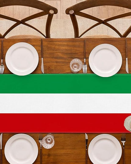 Italy Flag Table Runner Italian Themed Birthday Party Decoration Dining Room Home Kitchen Island Decor
