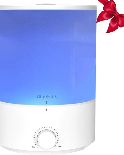 BlueHills Premium 4000 ml XL Essential Oil Diffuser 4L 4 Liter 70 Hour Run Humidifier Aromatherapy 1 Gallon Big Capacity High Mist Output for Large Room Home Mood Lights Long Run Diffuser White E401