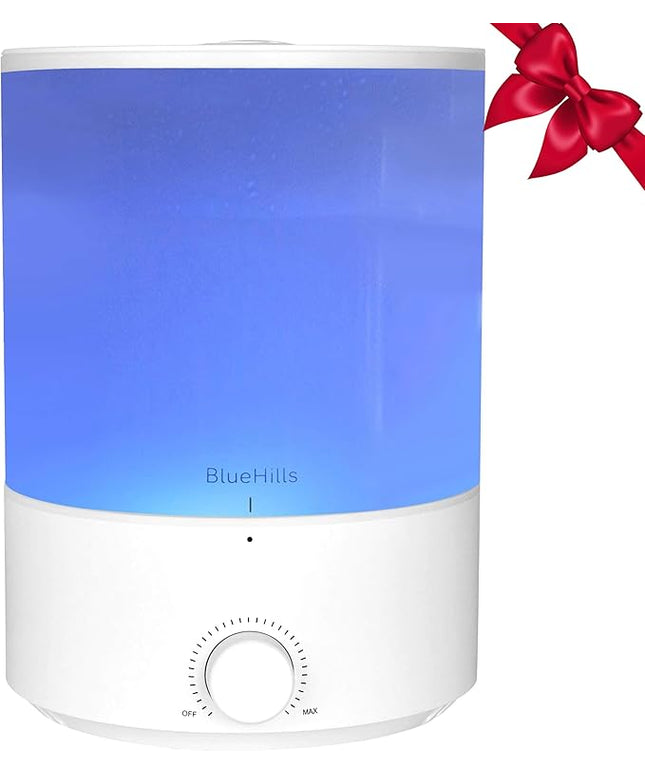 BlueHills Premium 4000 ml XL Essential Oil Diffuser 4L 4 Liter 70 Hour Run Humidifier Aromatherapy 1 Gallon Big Capacity High Mist Output for Large Room Home Mood Lights Long Run Diffuser White E401