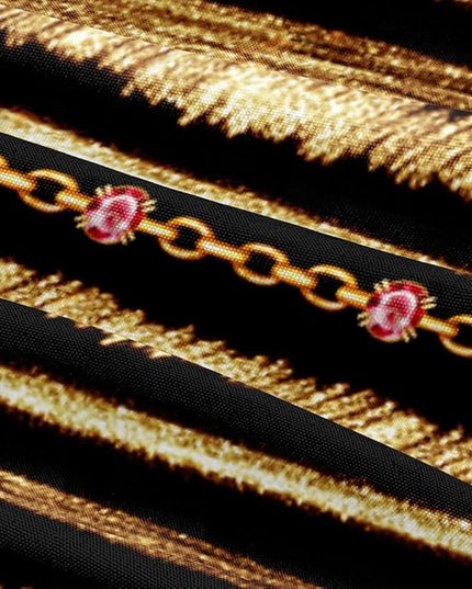 Gold Glitter Chains Duvet Cover and Pillowcases for Gilrs Bedroom Pink Bed Set Decor Black Comforter Cover Sets Queen Size