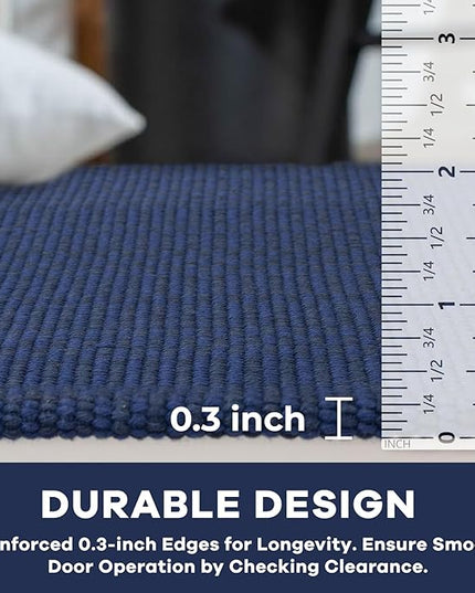 KOZYFLY Washable Runner Rug 3x12 ft Hallway Kitchen Runner Rugs with Rubber Backing Bobo Non Slip Entryway Runner Indoor, Long Carpet Runners for Hall Kitchen Entryway, Royal Blue