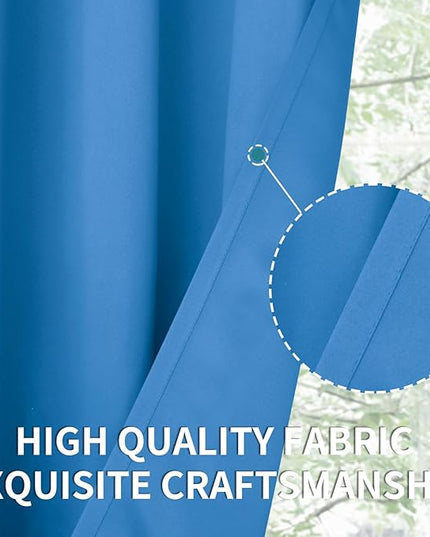 BGment Room Darkening Curtains 95 Inches Long - Grommet Thermal Insulated Drapes Window Treatment Curtains for Bedroom, 2 Panels, 52 x 95 Inch, Classic Blue