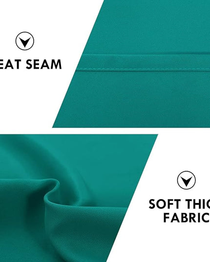 DWCN Blackout Curtains Room Darkening Thermal Insulated Bedroom Curtains Window Curtain Panels, 42 x 84 inches Long, Set of 2 Teal Rod Pocket Drapes