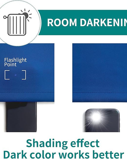 BGment Blackout Curtains for Bedroom - Grommet Thermal Insulated Room Darkening Curtains for Living Room, 55 x 96 Inch, 2 Panels, Royal Blue