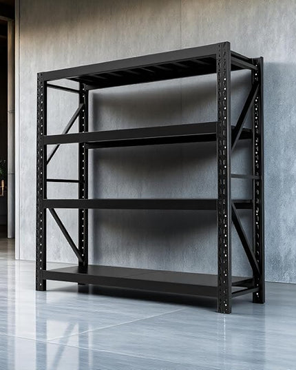 torage Shelves,Garage Shelving Heavy Duty Metal Adjustable Garage Shelves, Shelving Units Industrial Shelving for Warehouse(Black, W59.1*D23.6*H79)