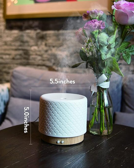 Essential Oil Diffuser 280ml Aromatherapy Diffuser for Large Room Small Humidifier with Sleep Mode-4 Timers, 3 Modes Lights, Auto-Off, No Beep
