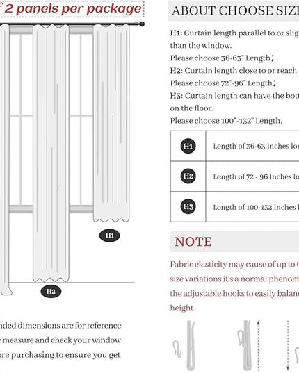Memory Trained Pinch Pleated Blackout 86 Inch Bedroom Curtains 2 Panels Set, Ivory Beige Thick Linen Two Layer Insulated Sound Dampening Energy Efficient Nursery Window Drapes with Back Tab 40W x 86L