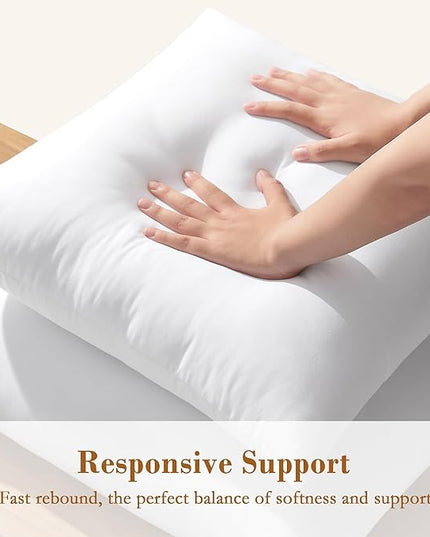 puredown® 12x20 Pillow Inserts, 2 Pack Fluffy Soft Lumbar Pillows Filled with Plump Stuffer, Rectangle Decorative Pillows for Couch, Sofa, Bed and Home Decor