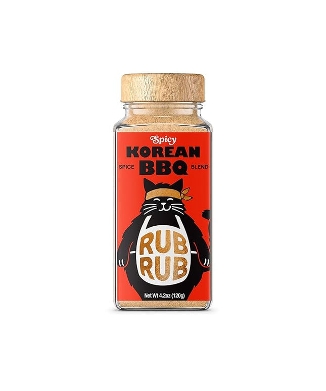 RubRub Spicy Korean BBQ Rub – Seasons Like a Spice, Finishes Like a Sauce – Bold, Smoky Heat with a Slightly Sweet Finish – Perfect for Chicken, Seafood, Veggies & Rice – Restaurant-Quality Korean BBQ at Home