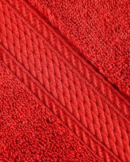 Superior Egyptian Cotton Pile Hand Towel Set of 4, Ultra Soft Luxury Towels, Thick Plush Essentials, Absorbent Heavyweight, Guest Bath, Hotel, Spa, Home Bathroom, Shower Basics, Red