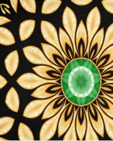 Golden Scrolls Print Duvet Cover and Pillow Shams Green Gems Deco for Girls and Boys Bedding Set Queen Size Black Color Bed Sets