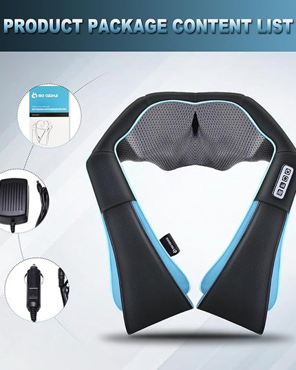 Mo Cuishle Shiatsu Back Shoulder and Neck Massager with Heat, Electric Deep Tissue 4D Kneading Massage, Best Gifts for Women Men Mom Dad, Fathers Day, Mothers Day, Christmas Gifts