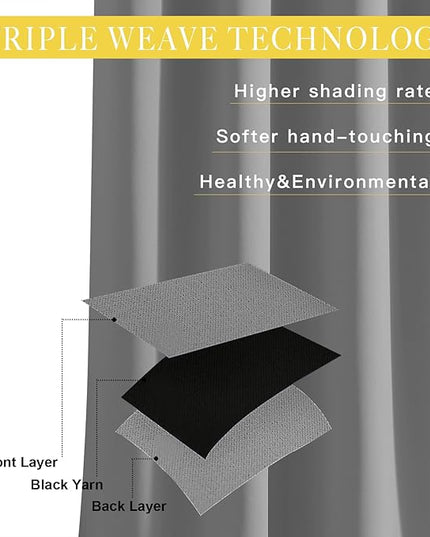 NICETOWN Blackout Silver Grey Sliding Door Curtains 90 inch Length, Thermal Insulated Grommet Room Darkening Window Treatments for Bedroom/Living Room, 1 Panel, W80 x L90