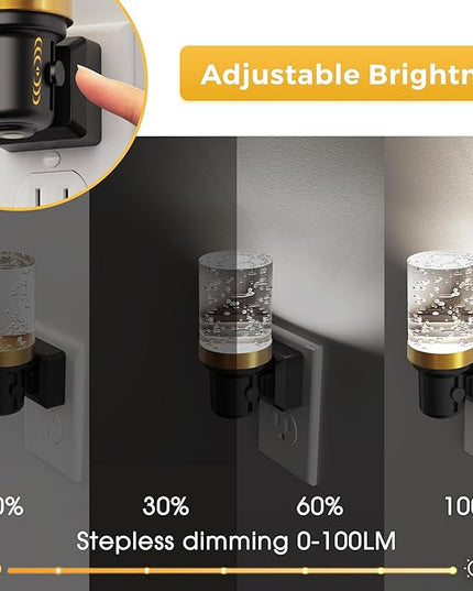L LOHAS LED Night Light, Dimmable Night Lights Plug into Wall, Automatic Night Lights Plug in with Auto Light Sensor, Adjustable Brightness 5000K LED Night Light, for Bedroom Hallway Home