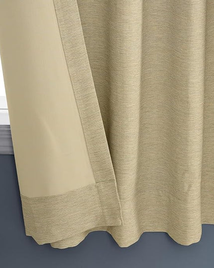 HPD Half Price Drapes Bellino Room Darkening Curtains 63 Inches Long Curtains for Bedroom & Living Room (1 Panel), 50W x 63L, Candlelight