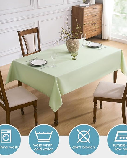 VidaFete 1 Pack Tablecloth 60 * 120inch Rectangle Table Cloth Polyester, Stain Wrinkle Resistant Polyester Dining Table Cover for Kitchen Dinning Party Wedding Tabletop Buffet Decoration(Sagegreen)