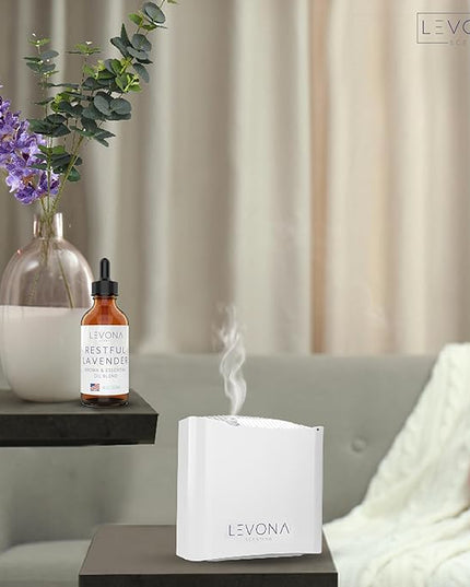 Levona Scent Essential Oils - Scents for Home, Hotel & Office Use - Perfect for Home Diffuser & Humidifiers - Aroma Fragrance Oil, Ideal for Massage, Relaxation, and Spa - Restful Lavender, 120ml