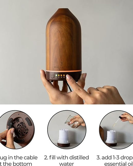 WALDWERK Diffuser (100ml) Made of Premium Acacia Wood - Essential Oil Diffuser for a Pleasant Indoor Atmosphere - Diffusers for Home - Aromatherapy Diffuser - Oil Diffuser