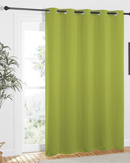 NICETOWN Fresh Green Blackout Curtains 84 inch Length, Grommet Top Room Darkening Drapes for Bedroom Living Room, Light Blocking Window Covering for Privacy (W66 x L84 Inch, 1 Panel)