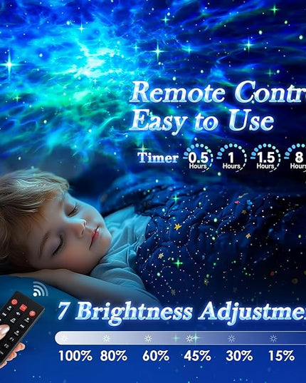 Star Projector Galaxy Projector for Bedroom, 15 White Noises+15 Colors Galaxy Night Light Projector for Kids Room,Bluetooth White Noise Machine for Sleeping Star Lights,Shower Lamp Gifts for Teen Boys