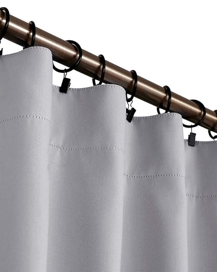 BGment Light Grey Blackout Curtains 2 Panels 84 inches Long for Bedroom - Rod Pocket and Back Tab Thermal Room Darkening Curtains for Living Room, 2 Window Curtain Panels, 42 x 84 Inch
