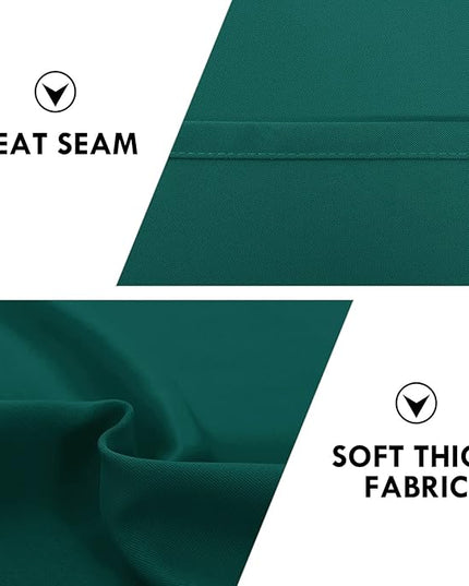 DWCN Blackout Curtains Thermal Insulated, Energy Saving & Noise Reducing Bedroom and Living Room Curtains, Hunter Green, W 42x L 63 Inch, Set of 2 Rod Pocket Curtain Panels