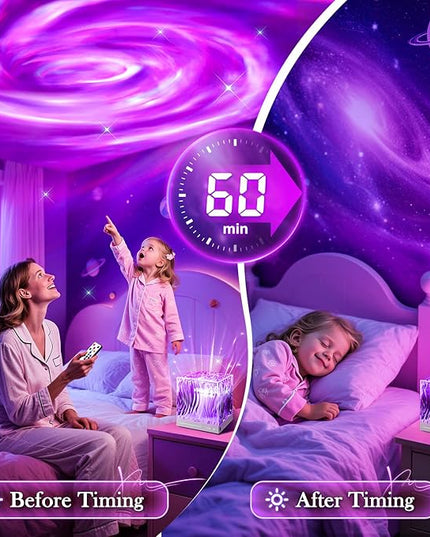 Galaxy Projector for Bedroom,18-Color Solar System Kids Night Light Projector for Bedroom,Remote Night Light for Kids Flower Lamp Tornado lamp Pink Lights,17 Year Old Girl Gift Ideas Purple Room Decor