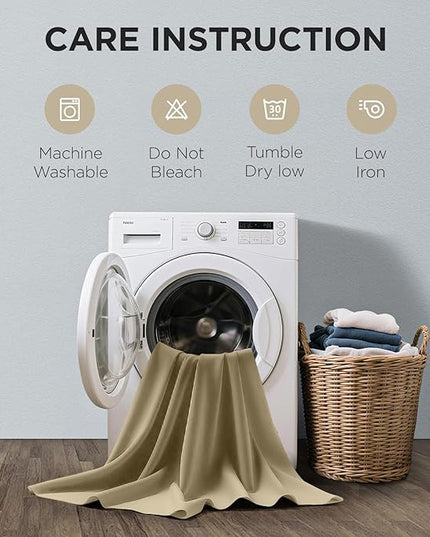 Joydeco Blackout Curtains 84 Inch Length 2 Panels Set, Thermal Insulated Long Curtains& Drapes 2 Burg, Room Darkening Grommet Drapes for Living Room Bedroom Window (W52 x L84 Inch, Beige)