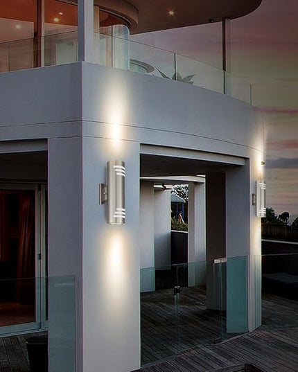TENGXIN Outdoor Wall Lights,Exterior Wall Light Fixture with Stainless Steel Cylinder,Waterproof.