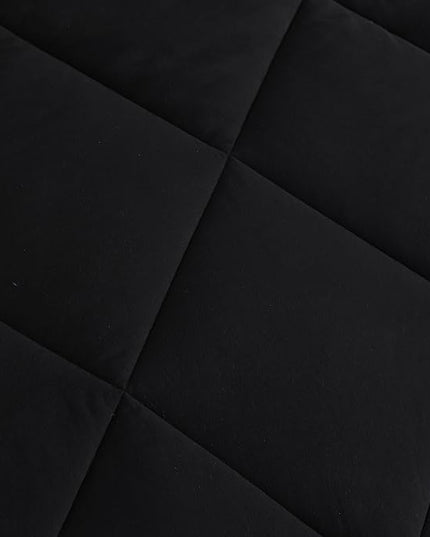 NTBAY Twin Comforter Set with Sheets, 5 Pieces Soft and Breathable Twin Bedding Set, Twin Bed in a Bag, Down Alternative Comforter Set Solid Color All Season, Kids Bedding Set, Black