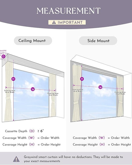 Graywind Rechargeable Smart Curtains Compatible with Alexa App Remote Control Motorized Drape for Sliding Door One-Way or Split Draw, Custom Width Up to 220" (Mocha Beige)