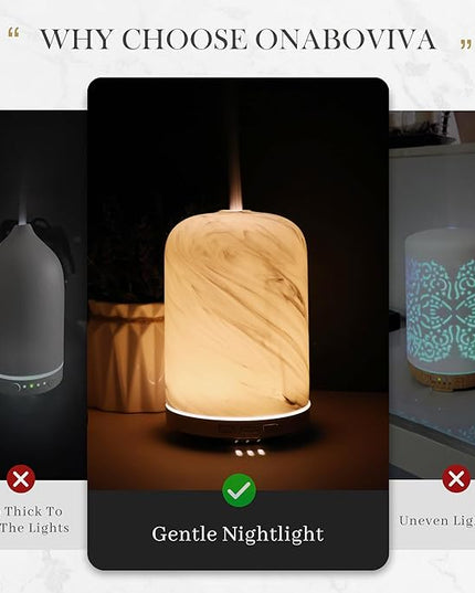 Essential Oil Diffuser – 2.4MHz Ultrasonic Aromatherapy Diffuser, Health Night Light, Timer & Auto Shut-Off, BPA-Free, 120ml Aroma Diffuser for Home, Office, Spa, Yoga, Hotel