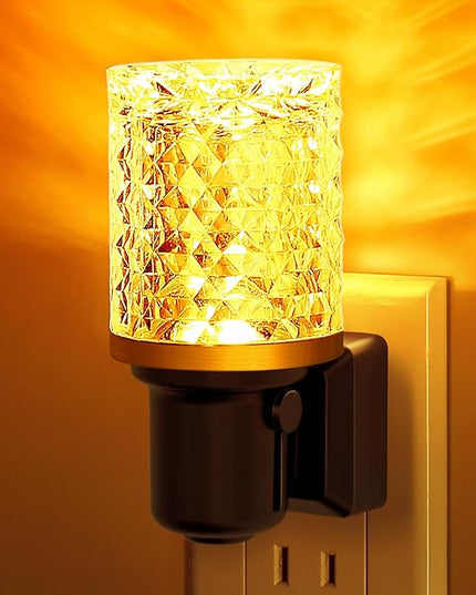 L LOHAS LED Night Light, Dimmable Night Lights Plug into Wall, Automatic Night Lights Plug in with Auto Light Sensor,Adjustable Brightness Amber LED Night Light, for Bedroom Hallway Home Decor