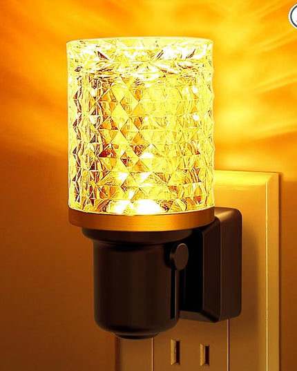 L LOHAS LED Night Light, 2 Pack Dimmable Night Lights Plug into Wall, Automatic Night Lights Plug in with Auto Light Sensor,Adjustable Brightness Amber LED Night Light, for Bedroom Hallway Home Decor