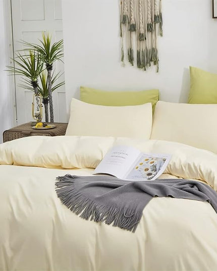 Houseri Ivory Comforter Set Cal King Beige Bedding Comforter California King Cream Yellow Comforter Sets Oversized for Men Women Off-White Bedding Beige Yellow Comforter Blanket Cal King Sized