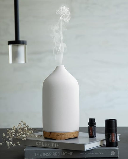 VIVITEST Aromatherapy Diffuser,250ML Ceramic Ultrasonic Essential Oil Diffuser for Aromatherapy (250ML)